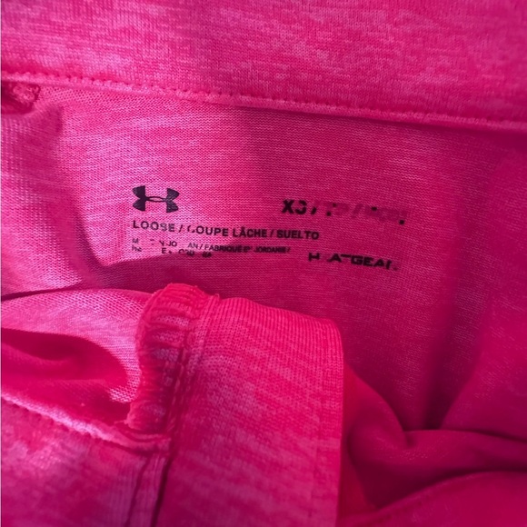 Under Armour Pink Half Zip Fitted Long Sleeve Top - Picture 6 of 6